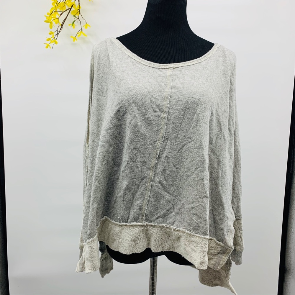 Free people women’s gray blouse tunic top sz‎ M